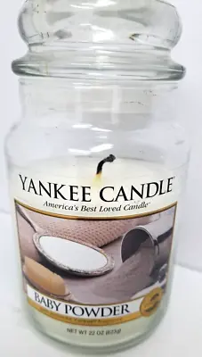 Yankee Candle Baby Powder 22oz Jar Pure Natural Plant Extracts Retired  • £13.85