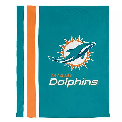 FOCO NFL Miami Dolphins Plush Soft Micro Raschel Throw Blanket 50 X 60 • $39.99