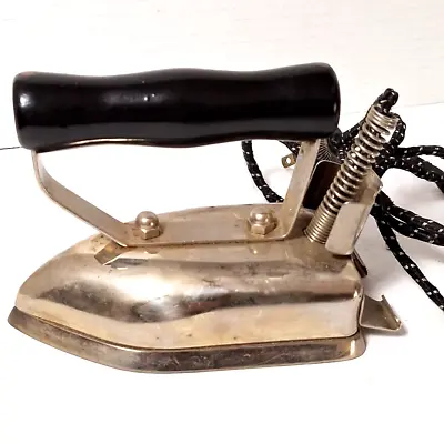 Monarch Co Clothes Iron Small Travel Size Vintage Two Prong Cord 400 Watts WORKS • $17.95