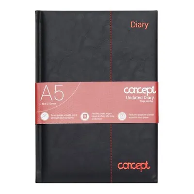 A5 Diary Day A Page Planner Organizer Undated Notepad Home & Office Work Notes • £6.74