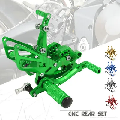 Adjustable Rear Set Foot Rest Rearsets Pedal Pegs For Kawasaki NINJA ZX-6R 05-08 • $100.69