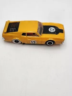 Vintage Tyco Black & Yellow Mustang Race Car #12 Ho Slot Car • $79.67