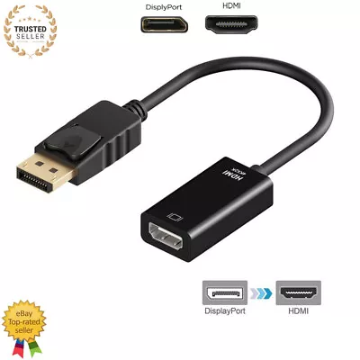 4K HD Display Port DP Male To HDMI Female Adapter Converter For 1080P HDTV PC • £4.99