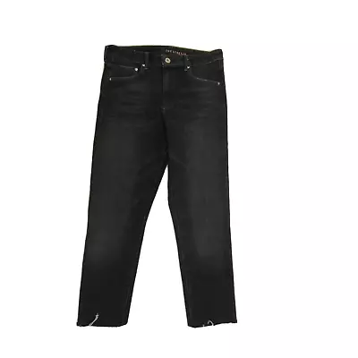 &Denim H&M Skinny High Waist Raw Hem Women's Size 31 Black Denim Jeans • $16.99