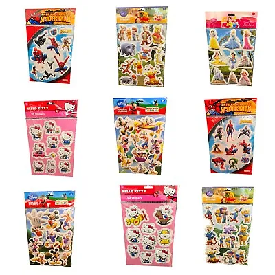 Kids Disney Winnie Mickey Princess Marvel 3D Puffy Stickers Stocking Filler Gift • £1.99