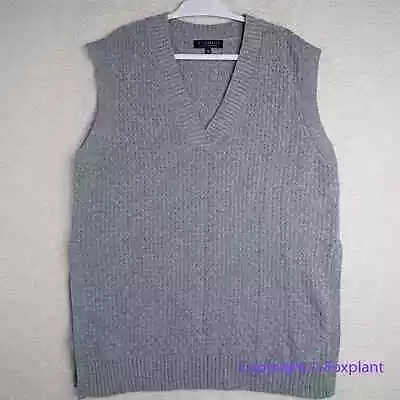 NEW Eloquii V-Neck Knitted Vest Sleeveless Sweater With Side Slits 14/16 • $46.61