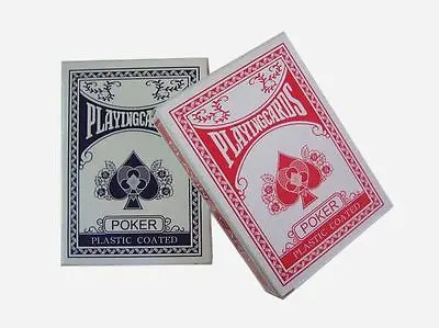 £3.25 • Buy 2 Decks Quality Professional Plastic Coated Playing Cards Poker Size Games Fun