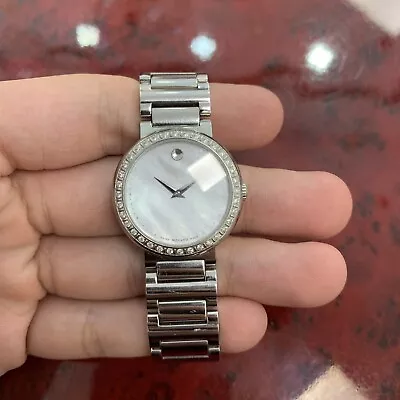 Authentic Movado Women's Concerto Diamond Mother Of Pearl Dial Watch 0606421 • $900