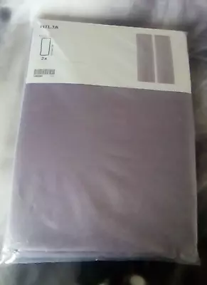 IKEA HILJA Curtains 1 Pair Curtains In Lilac. 100% Polyester  145cm X 250cm. • £15