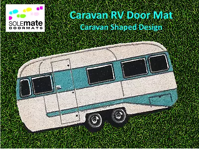 Door Mat Caravan Shape Rv Motorhome 75cm 100% Natural Coir Accessories Parts • $38.95