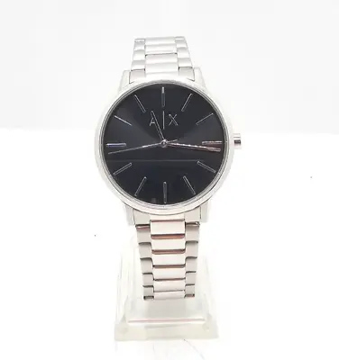 Mens Armani Exchange Designer Watch Quartz Steel Black Dial CAYDE AX2700 • £79.99