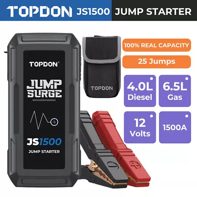 10000mAh 1500A Car Jump Starter Battery Charger Portable Power Pack Booster 12V • £64.99