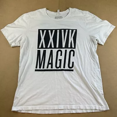 Bruno Mars 24k Shirt Mens XL Concert Tee World Tour White Music PINHOLES SKU2411 • $24