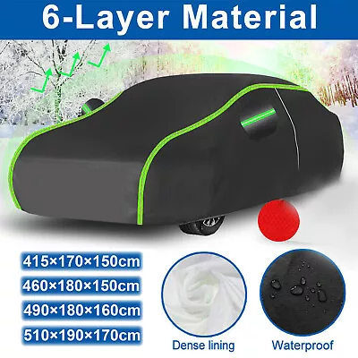 Waterproof 6 Layer Car Cover Heavy Duty PEVA Cotton UV Protection S XL XXL NEW • £22.79