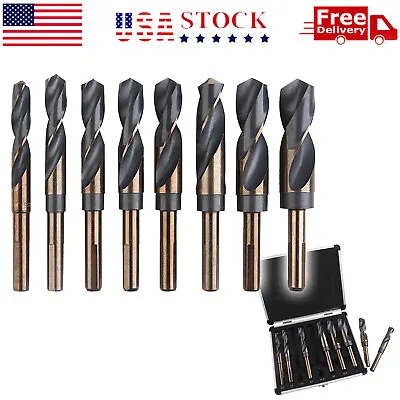 8 PCS HSS Cobalt Silver And Deming Drill Bits Set Large Size 9/16 Inch To 1 Inch • $29.99