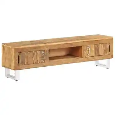 TV Stand Solid Reclaimed Sleeper Wood 140x30x40  X9H5 • £366.99