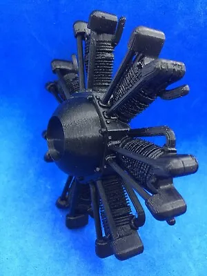 Dummy / Fake 7 Cylinder Radial Engine For RC Model Airplanes - Black • $20