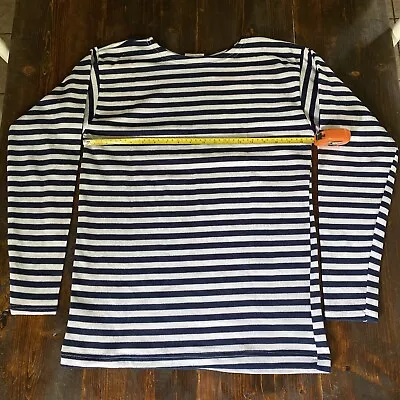 Sailor/Submariner/seaman/Navy Classic Knitted Cotton L.S.Top M/L (65;L48;W-cm) • £12