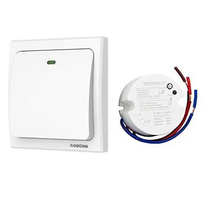 Wireless Lights Switch Kit No Wiring No Battery Quick Create Or Relocate On Off • £32.83