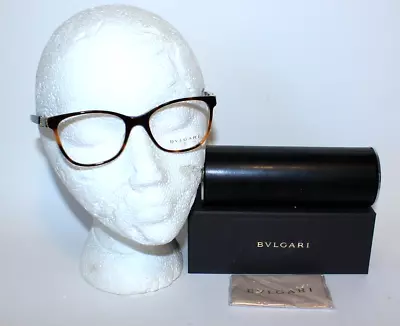 New BVLGARI Women's Brown Havana EYEGLASSES Frames 4118-B 5379 52-17-135 • $152.16