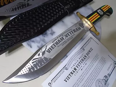 Timber Wolf Vietnam Veteran Bowie Fixed Blade Knife 5mm Full Tang TW1210 16  OA • $34.99
