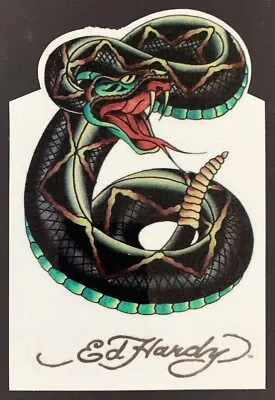 Rattle Snake STICKER W/ Ed Hardy Logo Decal Ed Hardy Kiss Cut Out Of Print! • $7.49