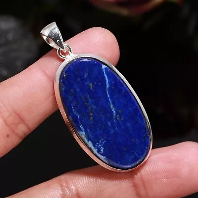 Lapis Lazuli Gemstone 925 Sterling Silver Handmade Pendant Jewelry For Gift • £9.66