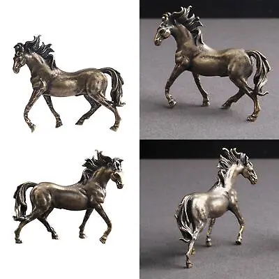 Horse Statues Animal Sculpture Decorative Desk Home Metal • £12.14