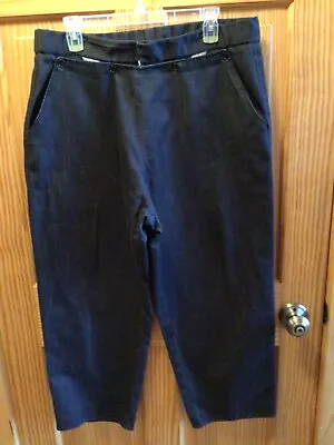 Amish Mennonite Hand Made Men's Black Denim 5-Btn Pants W35 GREAT Plain Clothing • $13.99