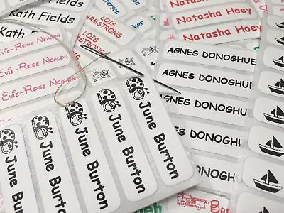 £2.49 • Buy Sew In /Iron On Personalised Name Labels Tapes For School Uniform/Clothing