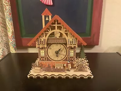 Vintage Half Timber Cuckoo Clock Lights Up 9” Tall Really Cute • $39