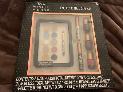 Minnie Mouse Eye Lip & Nail Gift Set Disney Polish Gloss Shimmer Brush • $8.99