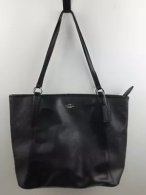 COACH Bailey PVC Saffiano Large Tote Shoulder Handbag Purse 33480 Black • $39.99