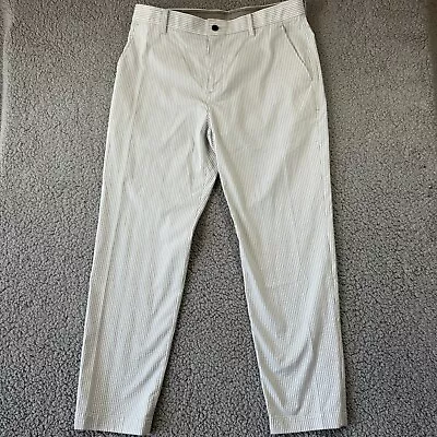 NWOT Nike Golf Seersucker Chino Pants Mens Size 36x32(Fits 36x29) Gray Stripe • $38.75