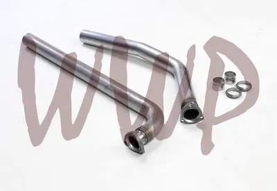 Stainless 3-Bolt Flange 2.5  Dual Manifold Exhaust Pipe 64-74 GM A & F Body V8 • $189.95