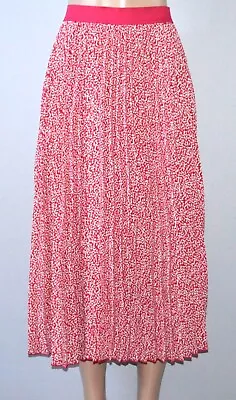 Vince Camuto Women's Pleated Pink/Ivory Skirt Size Large • $19.99