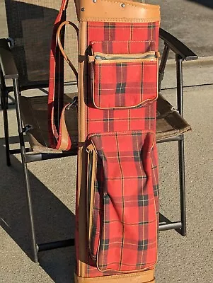 Incredibly Beautiful Vintage Golf Bag- Wilson Imperial Indestructo Plaid W/Cover • $111.35