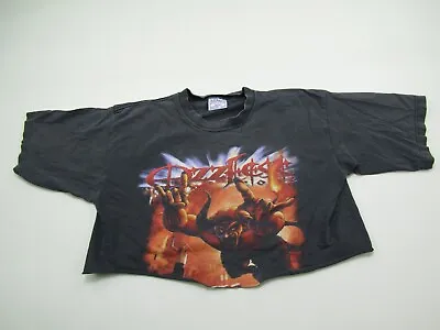 VTG Ozzfest Cut Off Crop T-Shirt Adult L 44 Double Sided Music Concert Punk Goth • $80.99