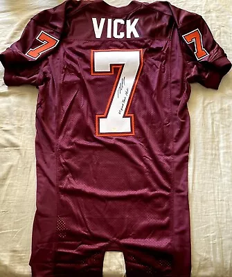 Michael Vick Signed Auto Hokies NIKE Stitched Jersey Inscribed Virginia Tech HOF • $577.77