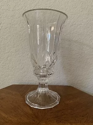 Vintage Towle Cut Crystal Hurricane Candle Lamp Holder 12” Large • $17.99