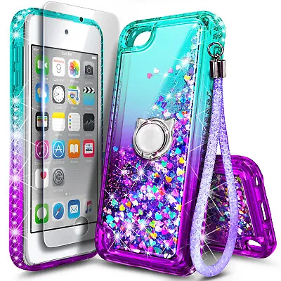 For IPod Touch 5th 6th 7th Gen Case Liquid Glitter Bling Cover +Screen Protector • $9.98