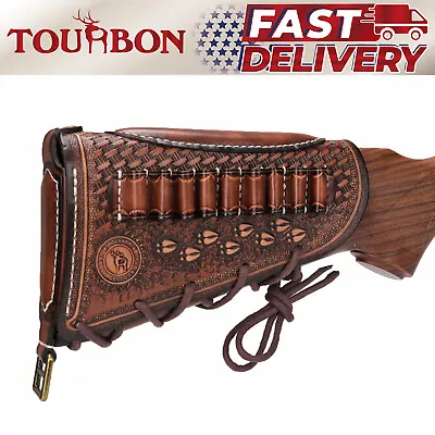 Tourbon Shooting Recoil Pad Rifle Cheek Rest Ammo Holder Buttstock Cover LOP ADD • $53.99