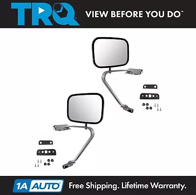 TRQ Side View Manual Mirrors Stainless Steel Pair For Ford Pickup Truck • $79.95