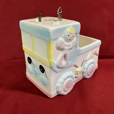 Vintage MY-NEIL Baby Truck Planter Vase Nursery Music Box Plays Rock A Bye Baby • $14.99
