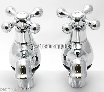 Kosmo Traditional Classic Cross Basin Sink Pillar Taps Pair Victorian Victoria  • £26.95