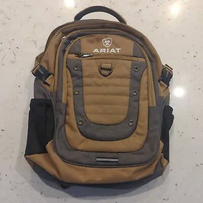 ARIAT Unisex Logo Backpack - Tan Gray  • $49
