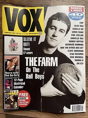 £5 • Buy VOX Magazine February 1991 The Farm EMF + 12 Page Calendar
