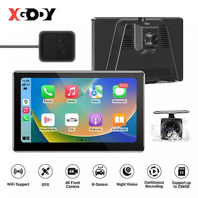 XGODY 7'' HD Touch Screen Truck & Car GPS Cell Phone Navigation + 4.0K Dash Cam • $99.99