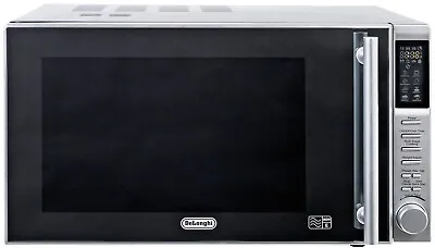 Microwave Oven DeLonghi Large 25L Standard Digital 900w Defrost Steel 25 P90B1B • £79.97