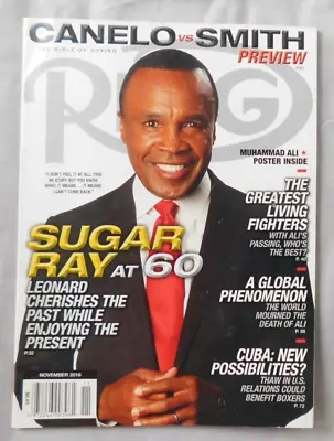 $10 • Buy Sugar Ray Leonard -  November 2016 RING Boxing Magazine  EX